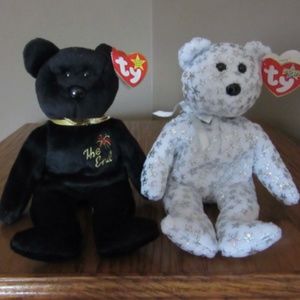 TY BEANIE BABIES / BEARS Lot 2 The Beginning The End